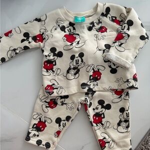 Disney Mickey Mouse Set - Cream and Black